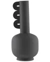 Currey & Company Happy 40 Three Wings Vase In Black