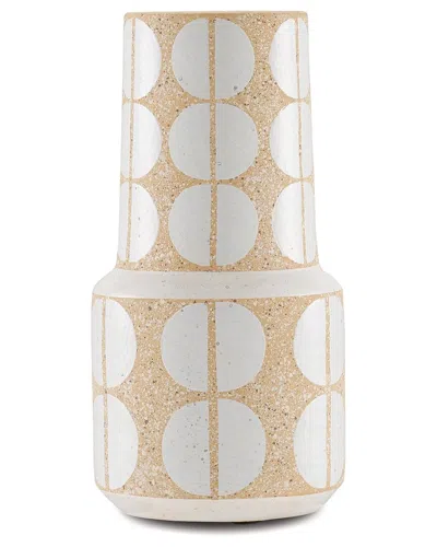 Currey & Company Happy 60 Tiered Vase In Beige