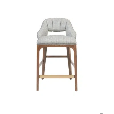 Currey & Company Inga Stool, Greenlight Powder