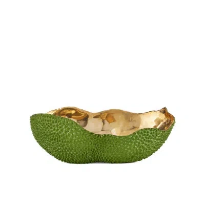 Currey & Company 13" Jackfruit Oval Green Bowl