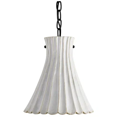 Currey & Company Jazz 10" Wide Satin Black Scallop Mini Pendant