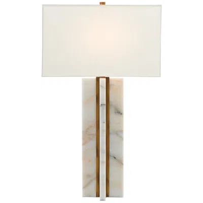 Currey & Company Khalil 32 1/2" High Marble And Brass Table Lamp