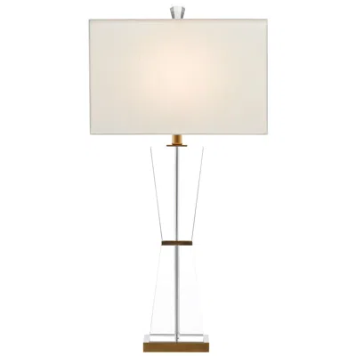 Currey & Company Laelia Brass And Crystal Modern Table Lamp