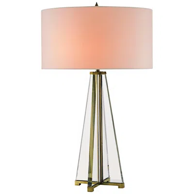 Currey & Company Lamont 30" Brass And Crystal Modern Table Lamp
