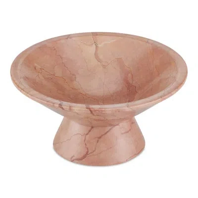Currey & Company Lubo Marble Decorative Bowl In Rosa