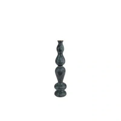 Currey & Company Luganzo Small Bronze Vase In Gold;jade Green