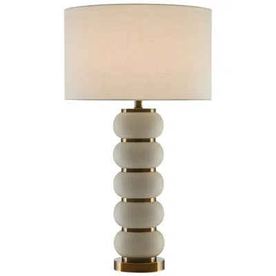Currey & Company Luko 32 1/2" White Mud Balls Ceramic Table Lamp