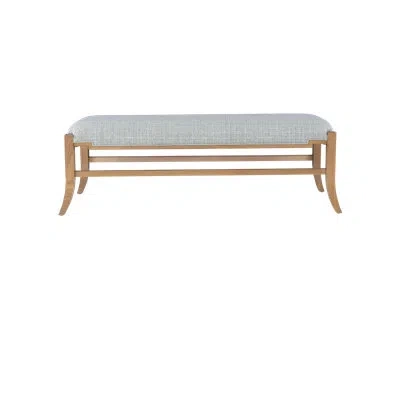 Currey & Company Melanie Blonde Bench, Greenlight Powder In Blonde Ash Wood,greenlight Powder