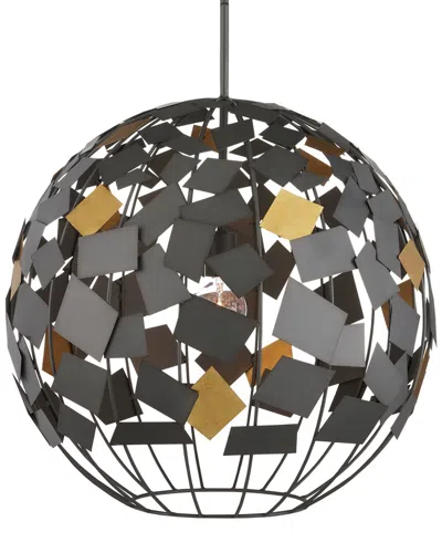 Currey & Company Moon Night 23.5in Gray & Gold 1-light Orb Chandelier
