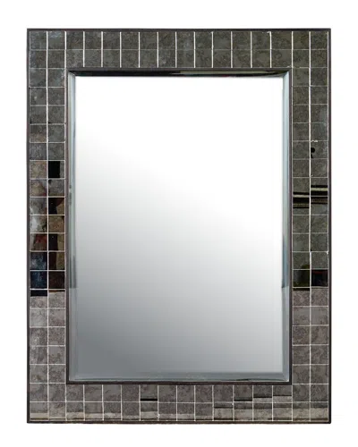 Currey & Company Mosaico Rectangular Mirror In Gray