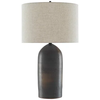 Currey & Company Munby 30 1/4" Rust Torpedo Ceramic Table Lamp