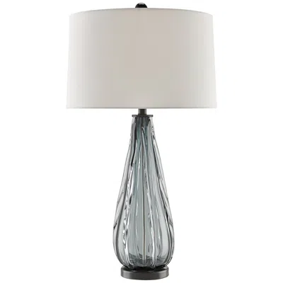 Currey & Company Nightcap 33 1/4" Blue-gray Glass Table Lamp