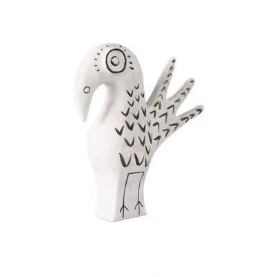 Currey & Company Norman Animals Figurines & Sculptures In Washed White,black