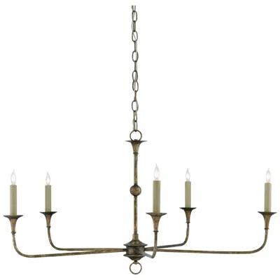Currey & Company Nottaway 36" Wide Pyrite Bronze 5-light Chandelier