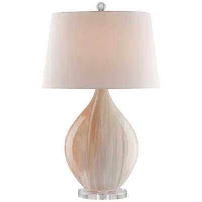 Currey & Company Opal Amber 31 3/4" Oval Ceramic Table Lamp