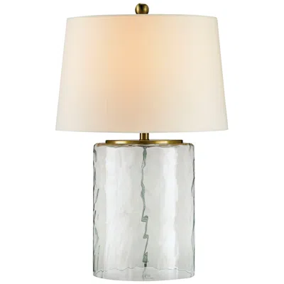 Currey & Company Oscar 25" Clear Water Glass Table Lamp