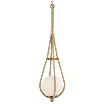 Currey & Company Passageway 7 1/2" Wide Natural Abaca Rope Mini Pendant