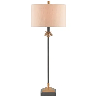 Currey & Company Pinegrove Brass And Black Table Lamp