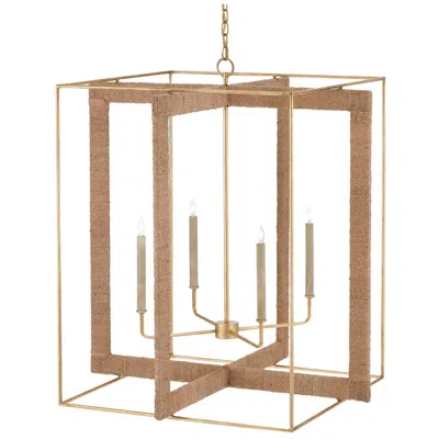 Currey & Company Purebred 32" Large Rope 4-light Lantern