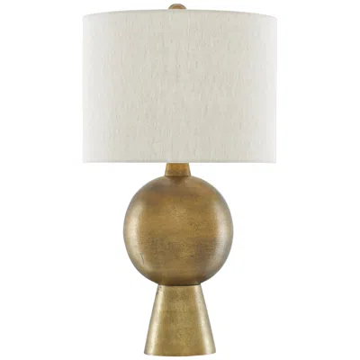 Currey & Company Rami 27" Antique Brass Modern Table Lamp