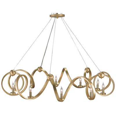 Currey & Company Ringmaster 46" 10-light Dutch Gold Chandelier