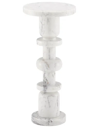 Currey & Company Sasha White Drinks Table In Multi