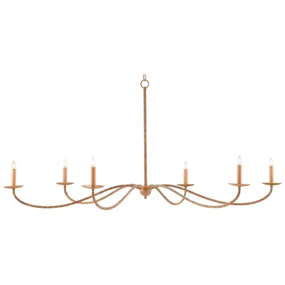 Currey & Company Currey And Company Saxon 60 3/4" Wide Candelabra Rattan Chandelier