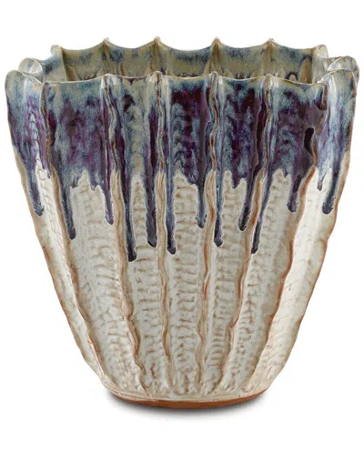 Currey & Company Sea Horizon Medium Vase In White