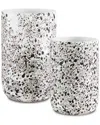 Currey & Company Set Of 2 Pari Confetti Vases In White