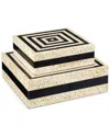 Currey & Company Set Of 2 Taurus Bone Box