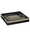 Currey & Company Set Of 2 Taurus Trays In Black