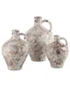 Currey & Company Set Of 3 Marne Demijohn Bottles In Brown