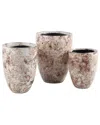 Currey & Company Set Of 3 Marne Vases In Brown