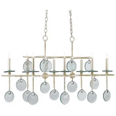 Currey & Company Sethos 42" Silver Granello 8-light Chandelier
