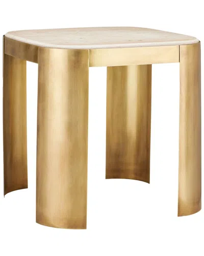 Currey & Company Sev Travertine Accent Table