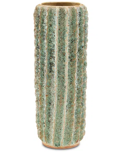 Currey & Company Sunken Boat Tall Vase In Green