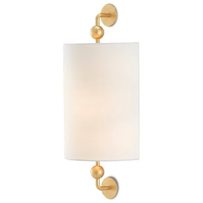Currey & Company Tavey 18" High Contemporary Gold Leaf Wall Sconce
