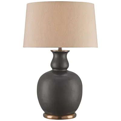 Currey & Company Ultimo 31' High Matte Black And Brass Table Lamp