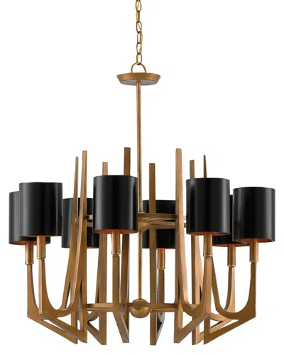 Currey & Company Umberto 32in Brass 8-light Chandelier
