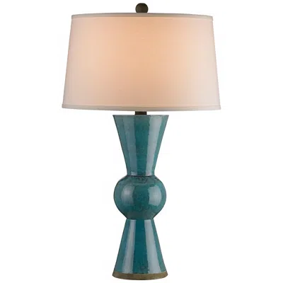 Currey & Company Upbeat Terracotta Teal  Table Lamp