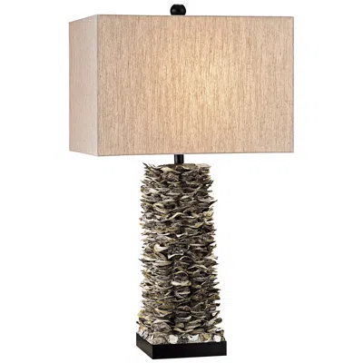 Currey & Company Villamare 30" High Oyster Shell Table Lamp