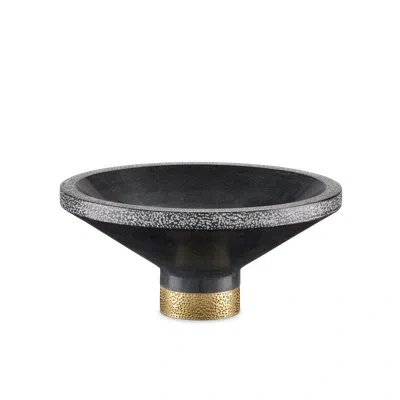 Currey & Company Vincent Decorative Bowl In Black,brass
