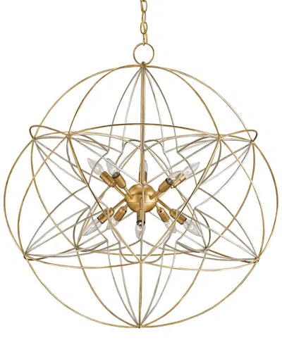 Currey & Company Zenda 34in Gold Orb 10-light Chandelier