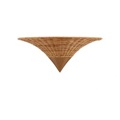 Currey & Company Zola Wrought Iron Flush Mounted Sconce In Rattan