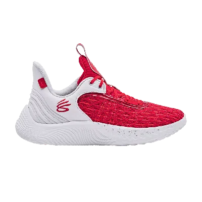 Pre-owned Curry Brand Curry Flow 9 Team 'white Red'