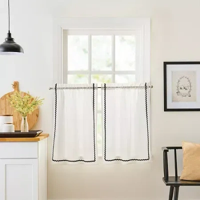 Curtainworks Curtianworks Rita 2-pc. Rod Pocket Window Tier In White