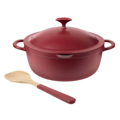 Curtis Stone 5.7-quart Dura-pan+ All Day Pot With Wooden Spoon Refurbished