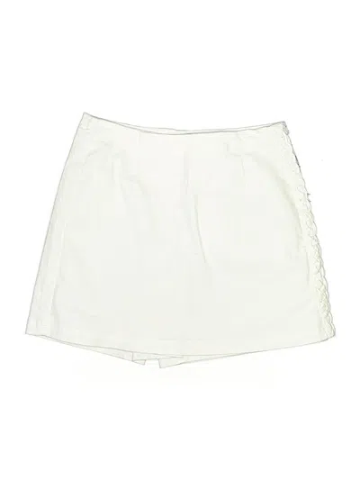 Pre-owned Curve Appeal Casual Skirt In White