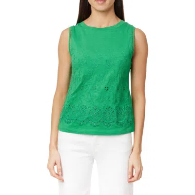 Curve Appeal Eyelet Embroidered Tank Top