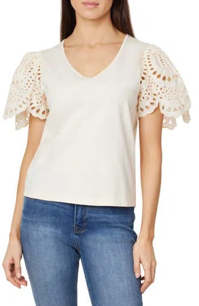 Curve Appeal Eyelet Sleeve Jersey T-shirt
